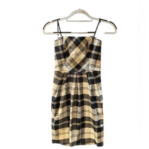 Candies Strapless Plaid Flannel Mini Dress Size 3